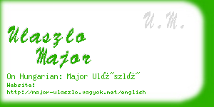 ulaszlo major business card